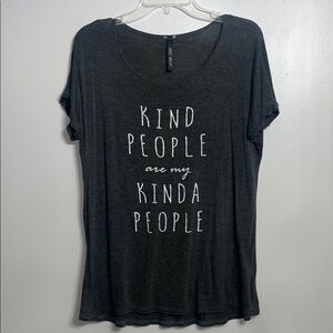 Women's Charcoal Graphic Tee “Kind People are my Kinda People”
